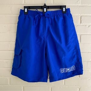 Dolphin Men's Guard Royal Board Shorts Size Medium Polyester Drawstring Pockets